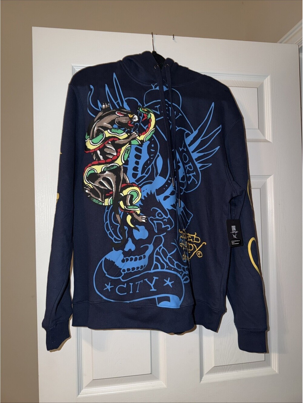 Ed Hardy Mens Size SMALL USMC hoodie